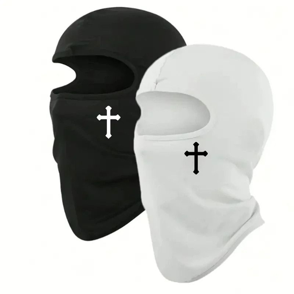 Breathable Black Cross Balaclava Face Mask For Outdoor Sports 0