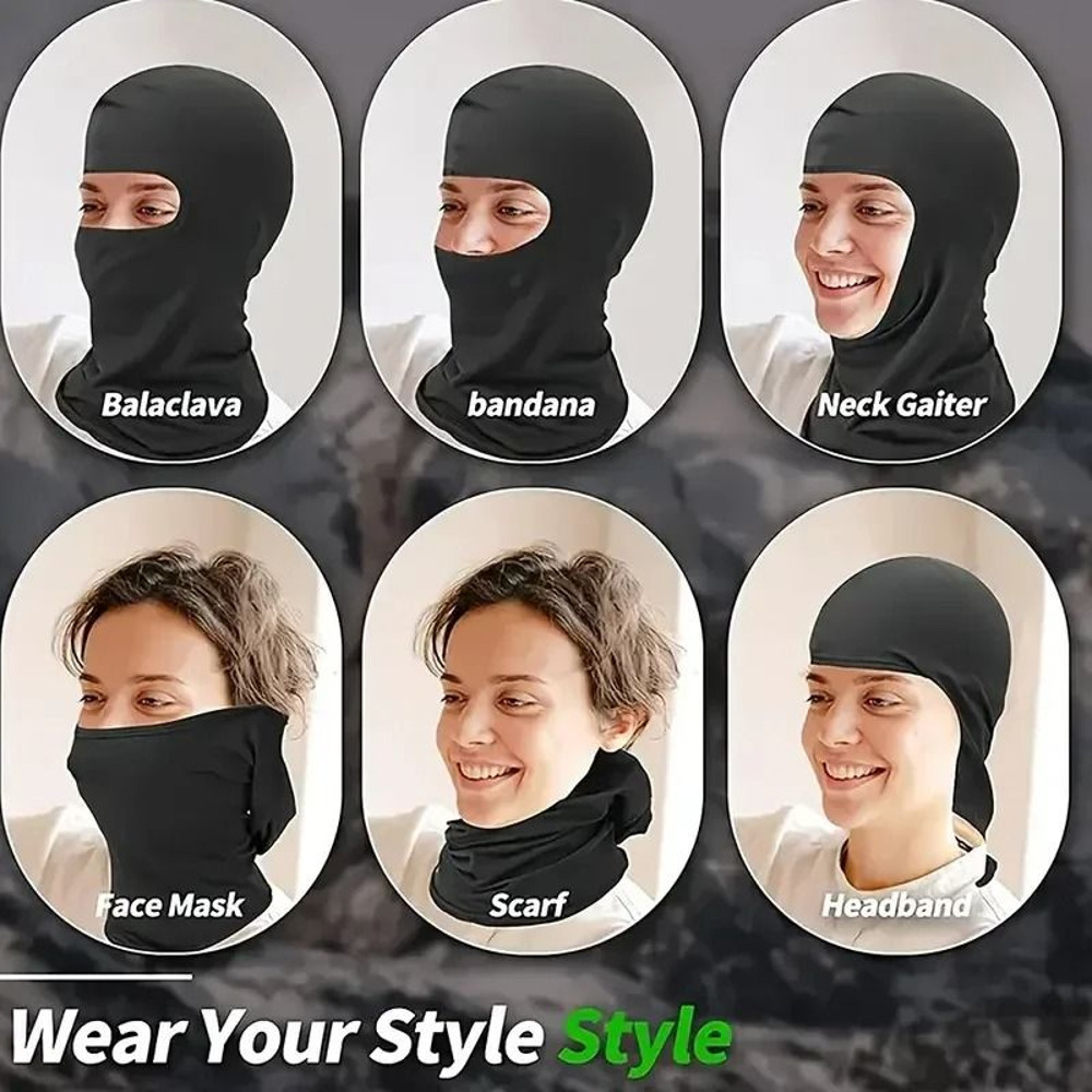 Breathable Black Cross Balaclava Face Mask For Outdoor Sports 2