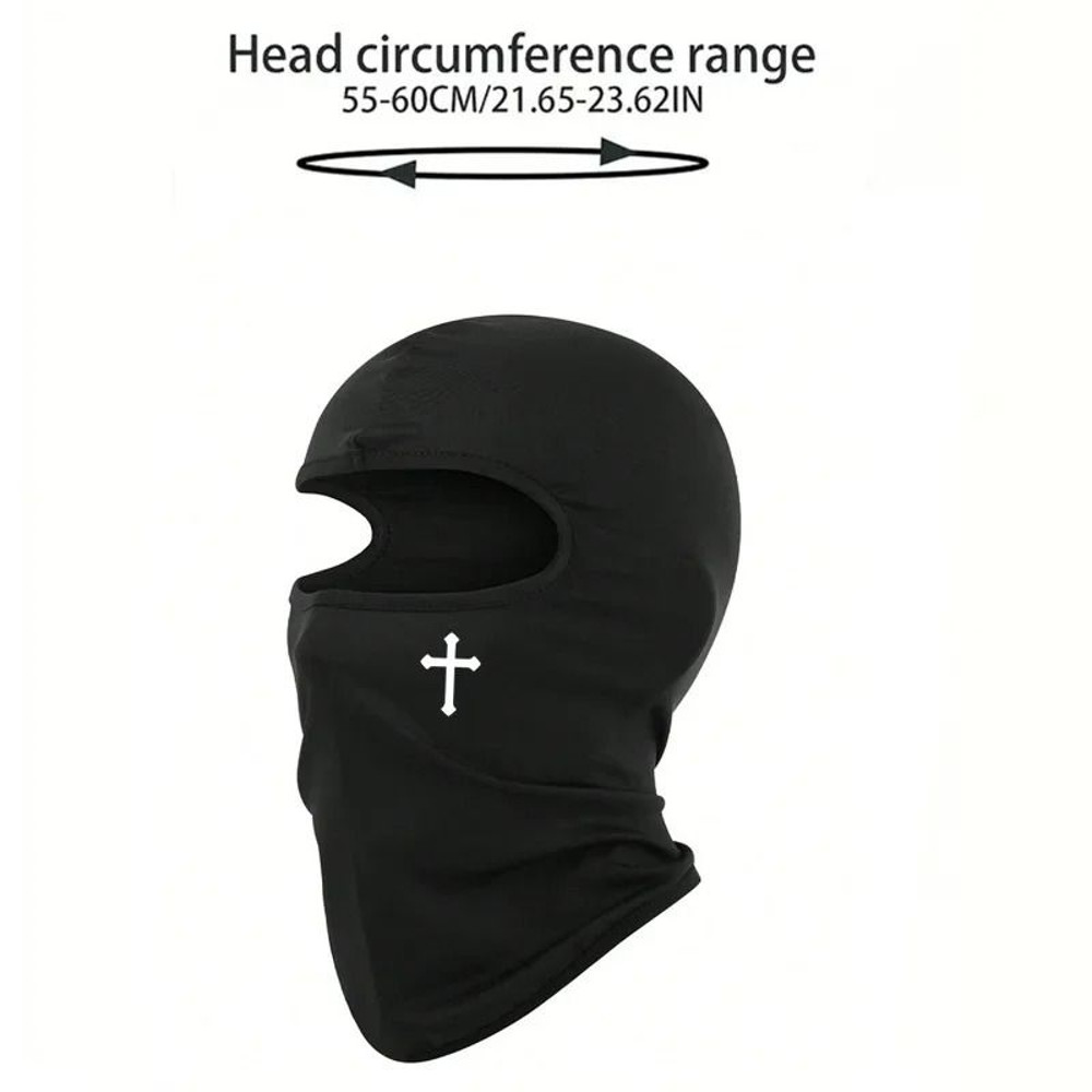 Breathable Black Cross Balaclava Face Mask For Outdoor Sports 5