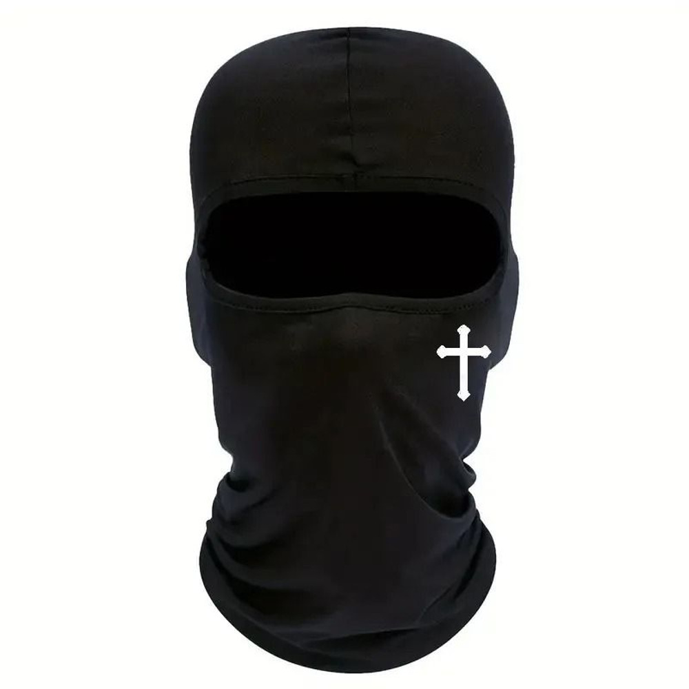 Breathable Black Cross Balaclava Face Mask For Outdoor Sports 6