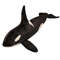 Lifelike Orca Whale Plush Toy Soft Stuffed Sea Animal 6