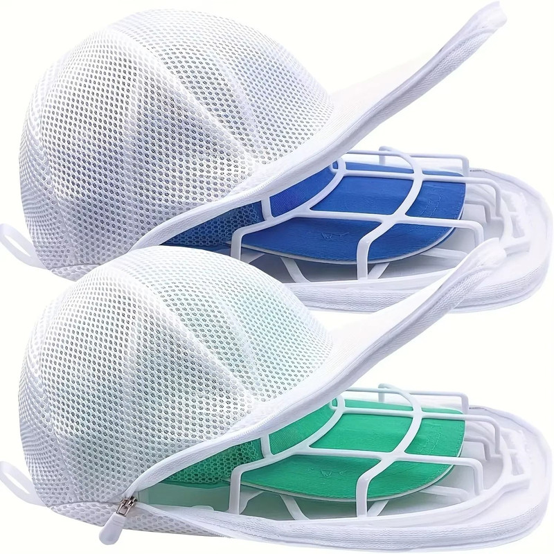 Hat Cleaner Cage With Mesh Bag For Washing Machine Baseball Cap Protector 0