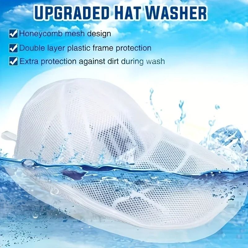 Hat Cleaner Cage With Mesh Bag For Washing Machine Baseball Cap Protector 1