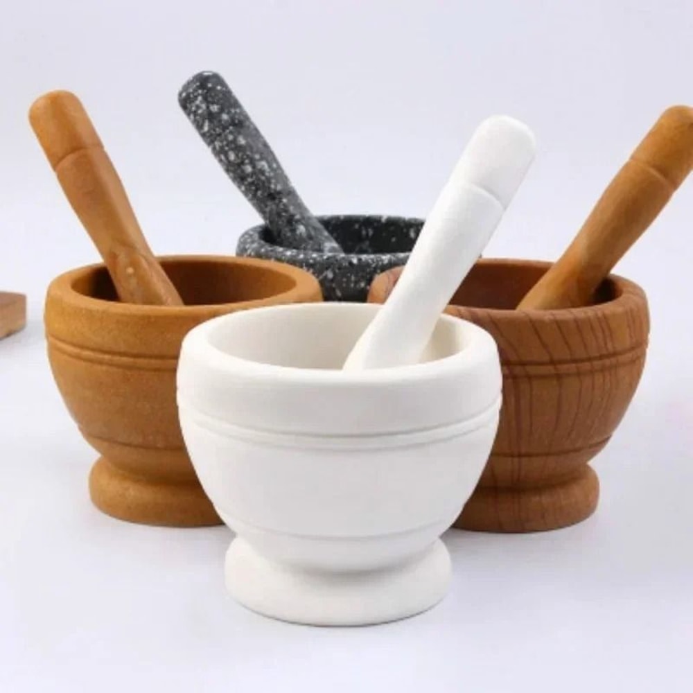 Resin Mortar And Pestle Set For Garlic Herb And Spice Grinding 3