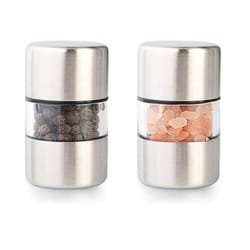 manual stainless steel pepper and salt grinder for kitchen use