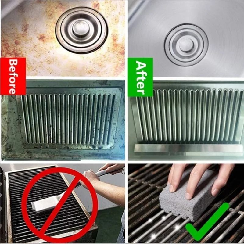BBQ Grill Cleaning Brush Brick For Outdoor Barbecue Grates And Racks 4