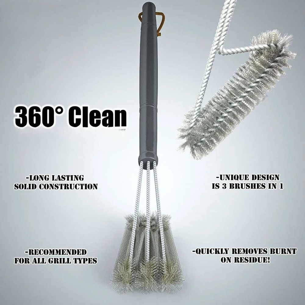 Stainless Steel BBQ Grill Cleaning Brush For Barbecue Grates And Outdoor Grills 2