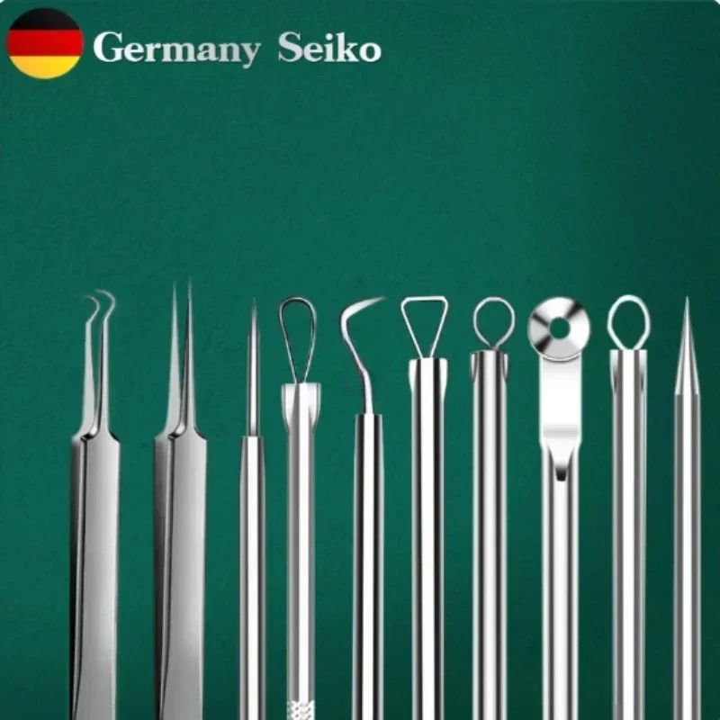 FaciaAcne And Blackhead Remover Tool Set With Ultra Fine Tweezers And Extractor Needles 2