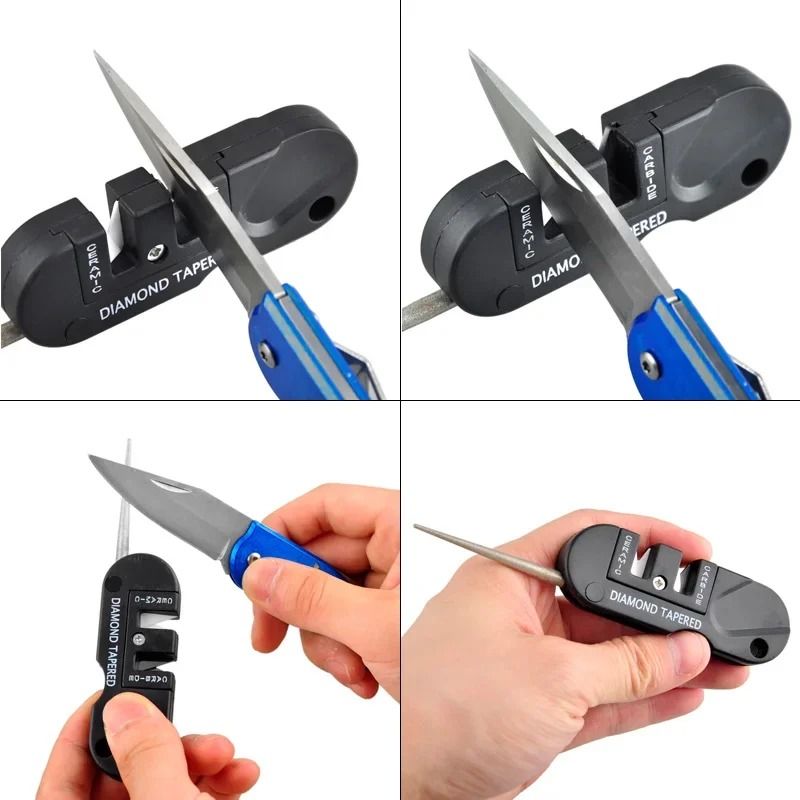 Four In One Portable Knife Sharpener With Tungsten Ceramic And Carbide Rod 3