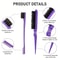 Three Piece Styling Comb Set With Edge Brush And Tail Comb For Salon Hair And Wig Styling 4