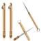 Titanium And Brass Portable Toothpick With Fruit Fork For Camping And Everyday Use 0