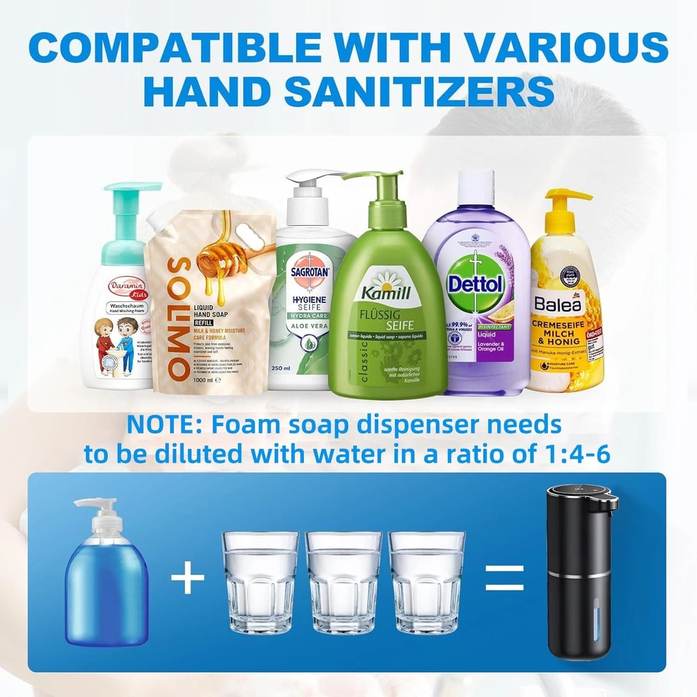 Touchless Sensor Soap Dispenser With Foam And Liquid Modes For Bathroom And Kitchen 2
