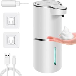 automatic soap dispenser touchless foaming dispenser 380ml usb rechargeable electric foam dispenser