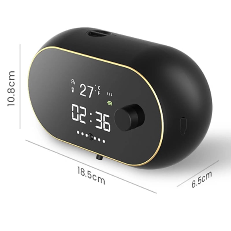 Automatic Soap Dispenser USB Charging Infrared Sensor With LED Temperature Display Wall Mount Foam 5