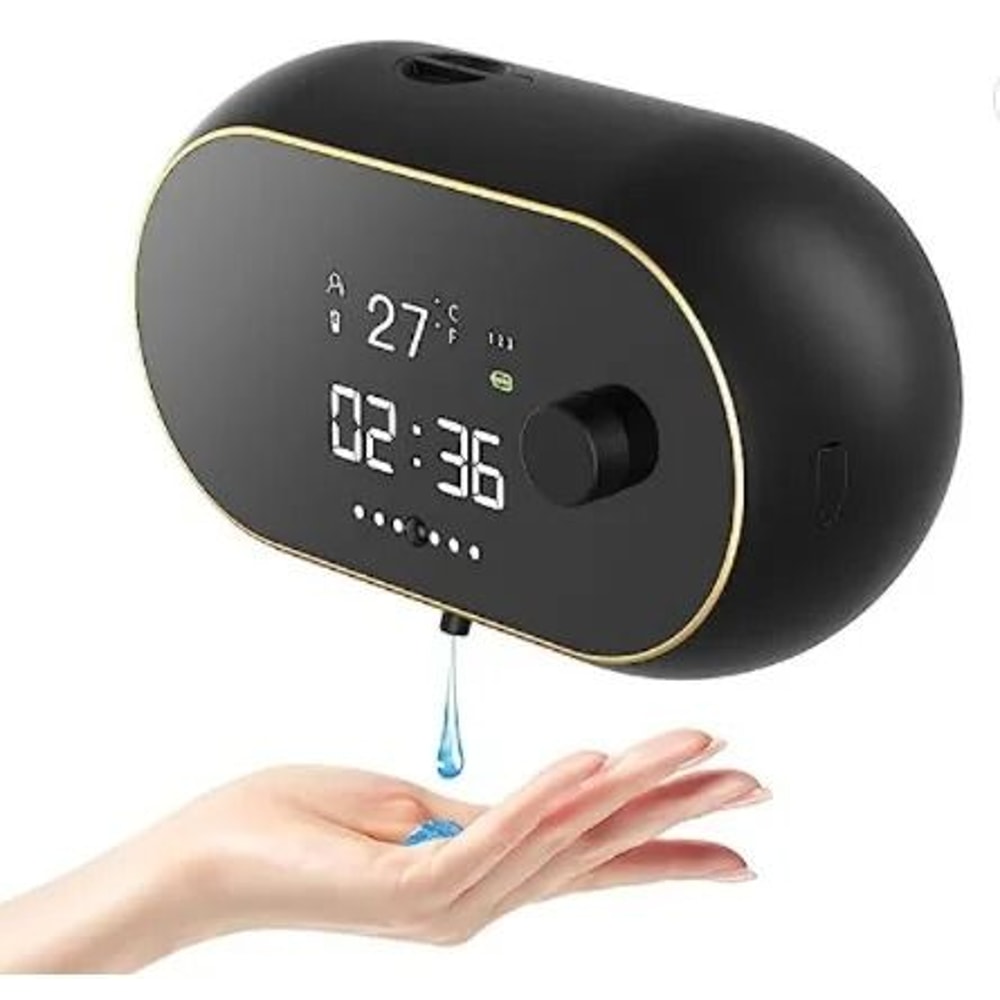 Automatic Soap Dispenser USB Charging Infrared Sensor With LED Temperature Display Wall Mount Foam 9
