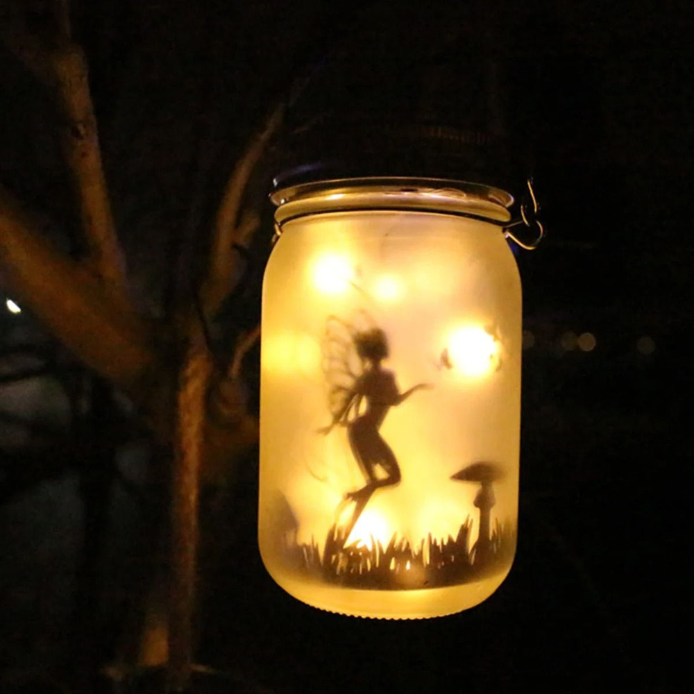 Solar Lantern Fairy Light Outdoor Garden Hanging Lamp Waterproof LED Decoration 6