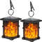 Mini Solar Lantern Flickering Flame Outdoor Lights 0