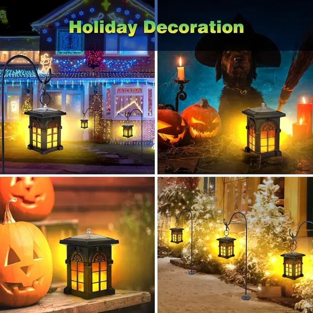Mini Solar Lantern Flickering Flame Outdoor Lights 5