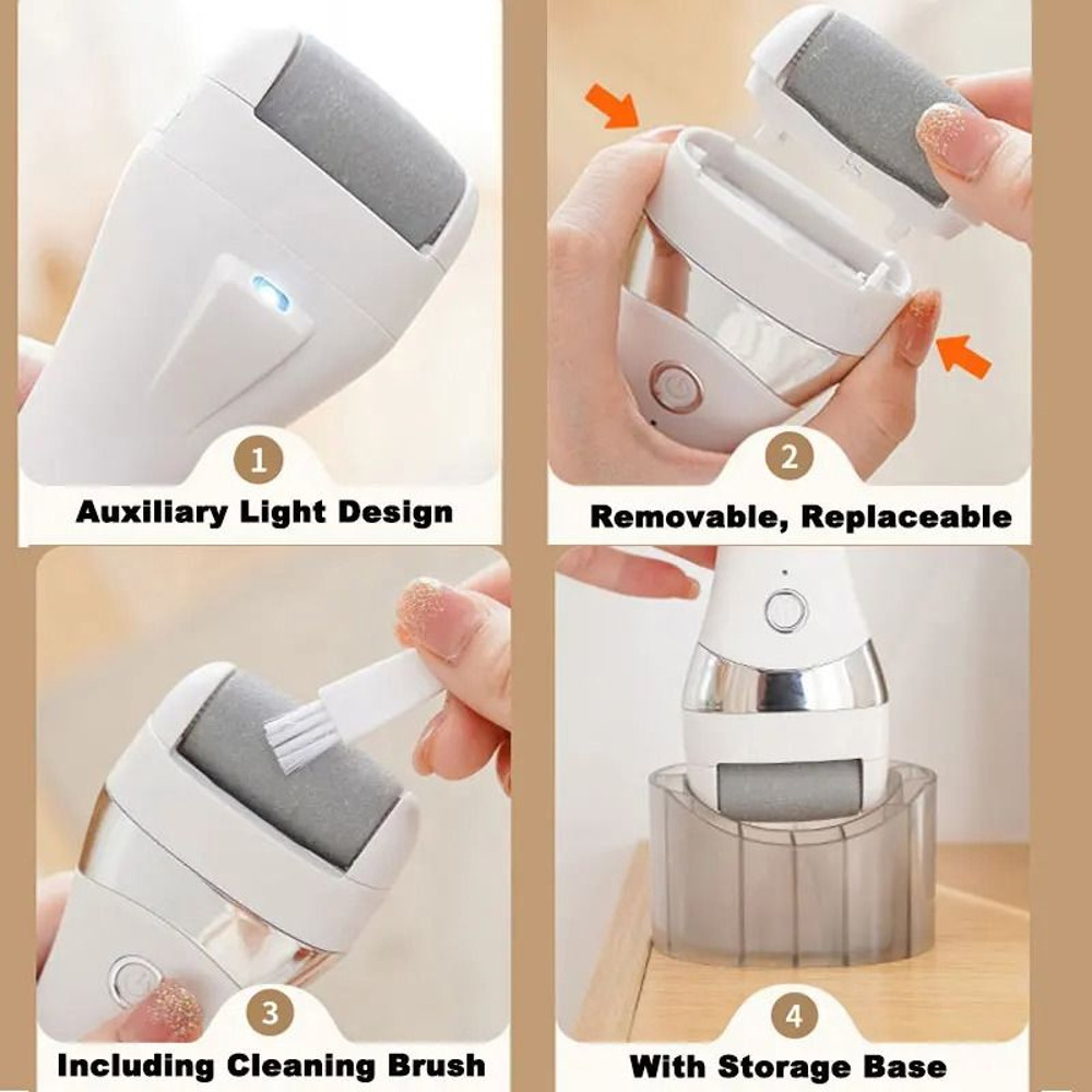 3 In 1 Electric Foot File Callus Remover For Smooth Skin 4