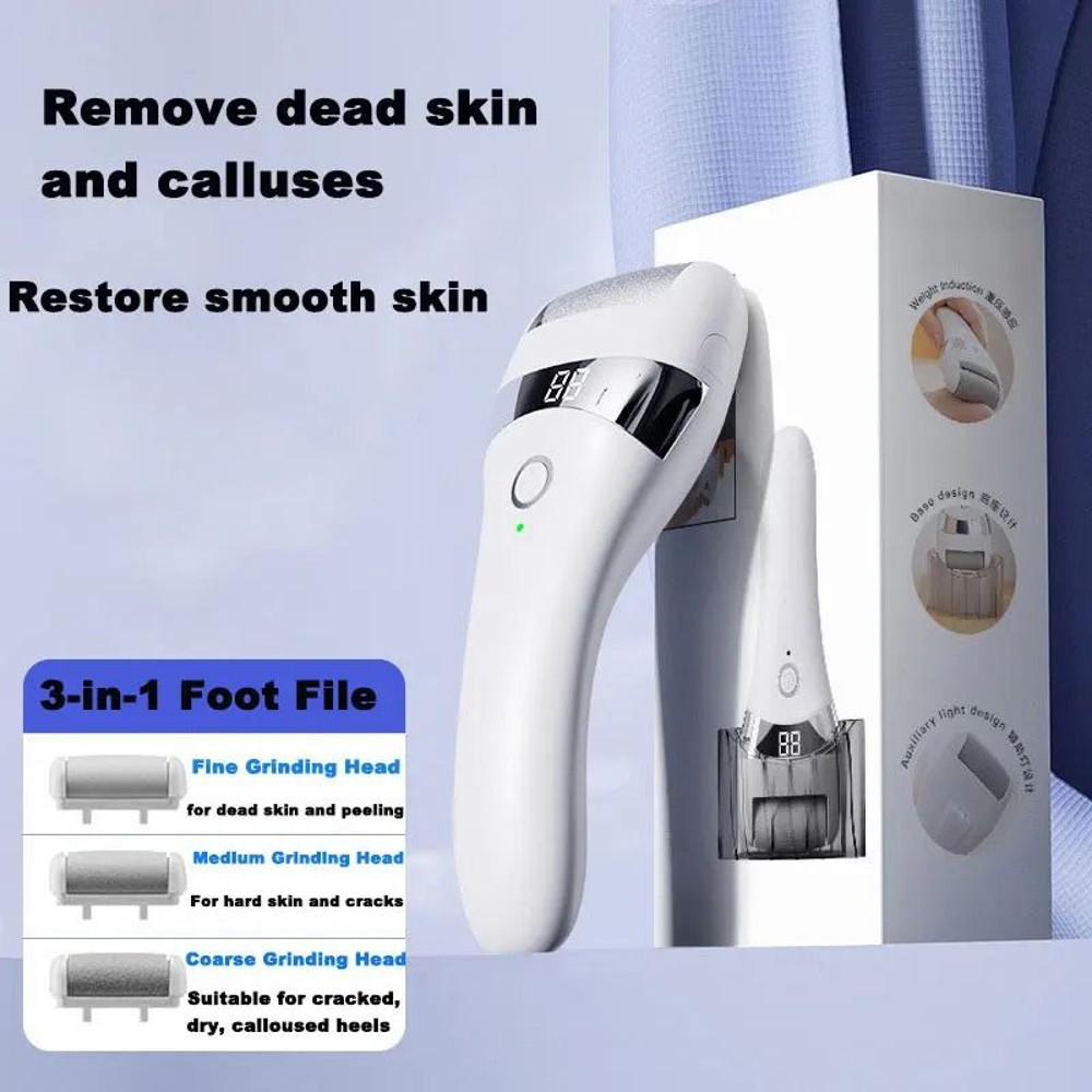 3 In 1 Electric Foot File Callus Remover For Smooth Skin 5
