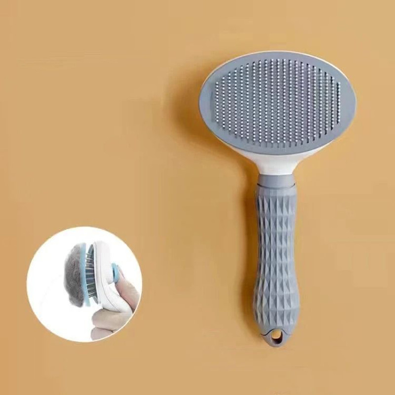 Pet Hair Brush For Dogs And Cats With Stainless Steel Grooming Comb 6