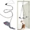 Interactive Door Hanging Cat Toy With Black Mouse Teaser 0