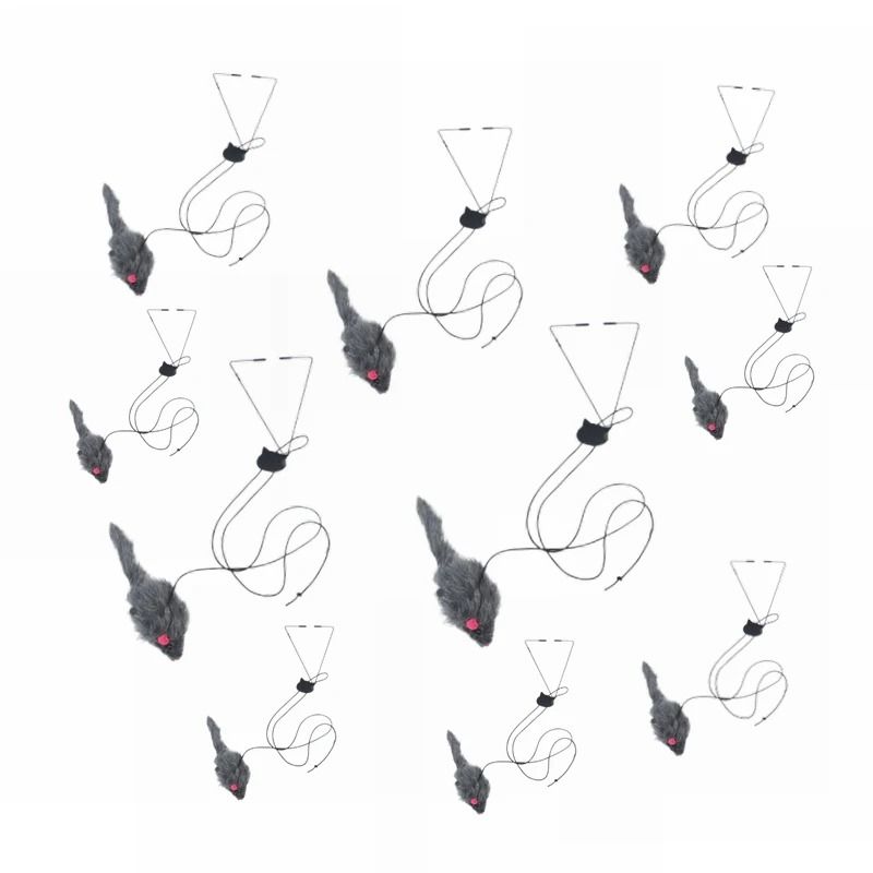 Interactive Door Hanging Cat Toy With Black Mouse Teaser 9