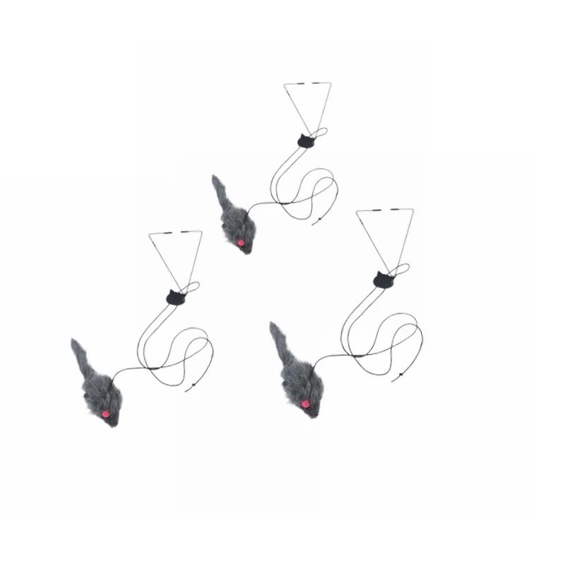 Interactive Door Hanging Cat Toy With Black Mouse Teaser 6