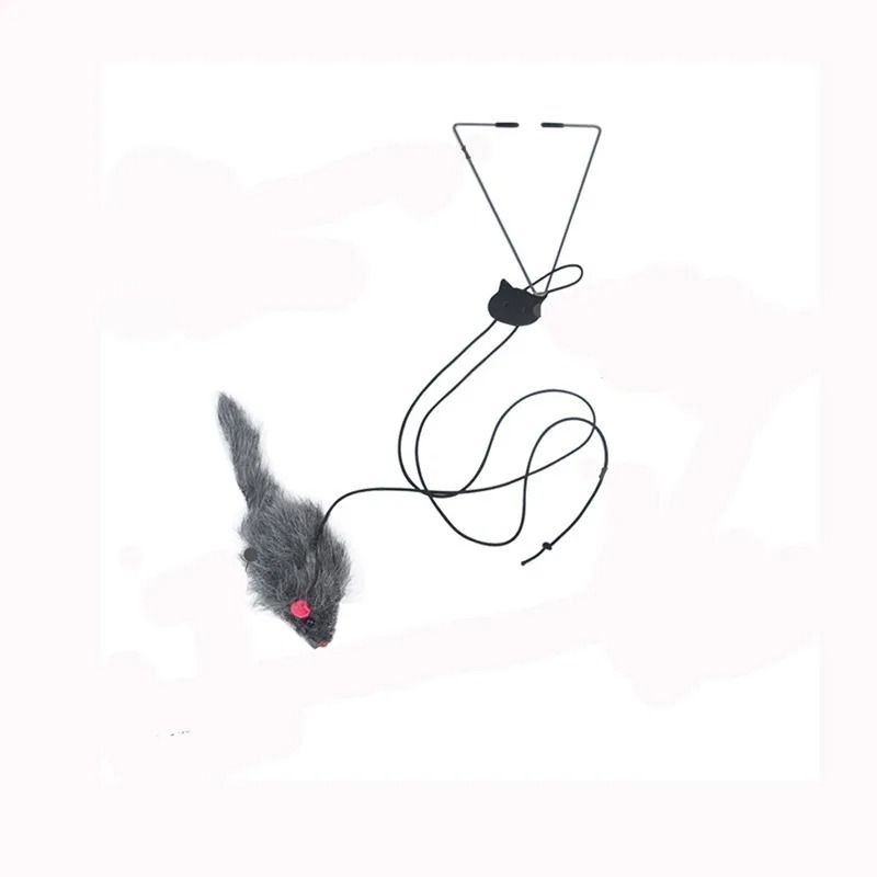 Interactive Door Hanging Cat Toy With Black Mouse Teaser 7