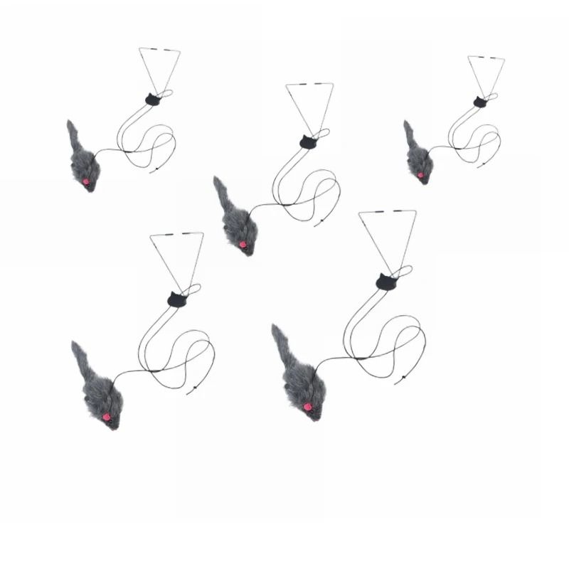 Interactive Door Hanging Cat Toy With Black Mouse Teaser 8