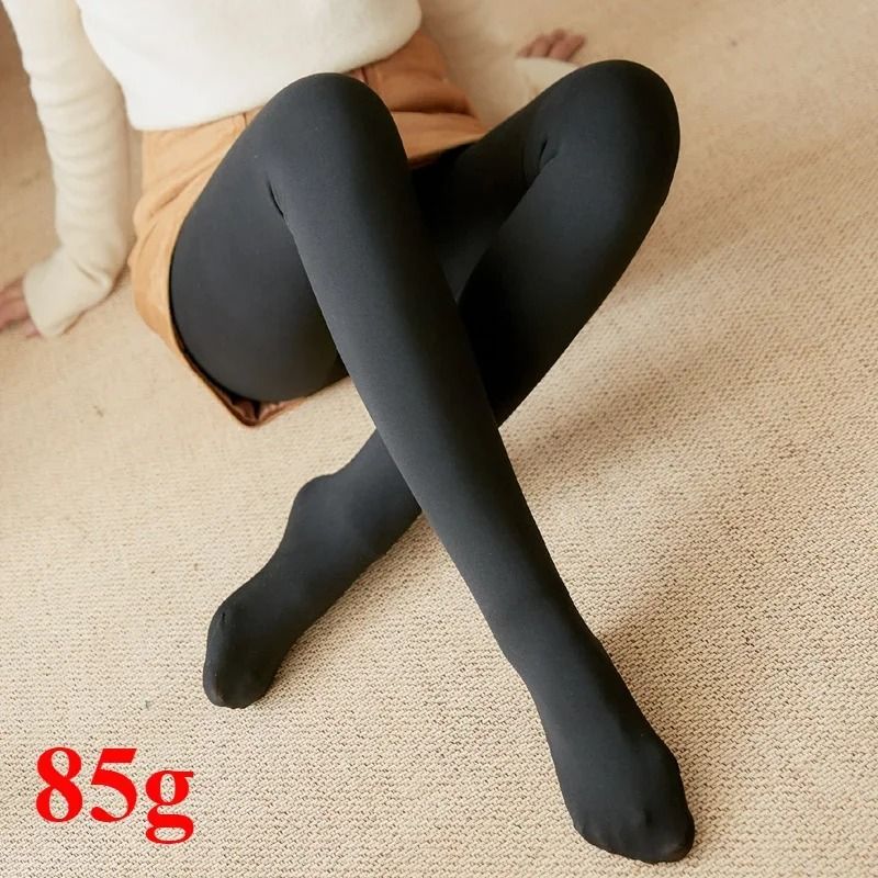 Thicken Thermal Tights Women Winter Fleece Lined High Waist Slim Pantyhose 1