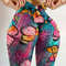 High Waist Butterfly Print Leggings With Bow Bandage Design For Yoga And Fitness 9
