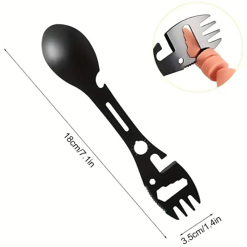 Outdoor Camping Fork Spoon Multi Tool With Bottle Opener 2