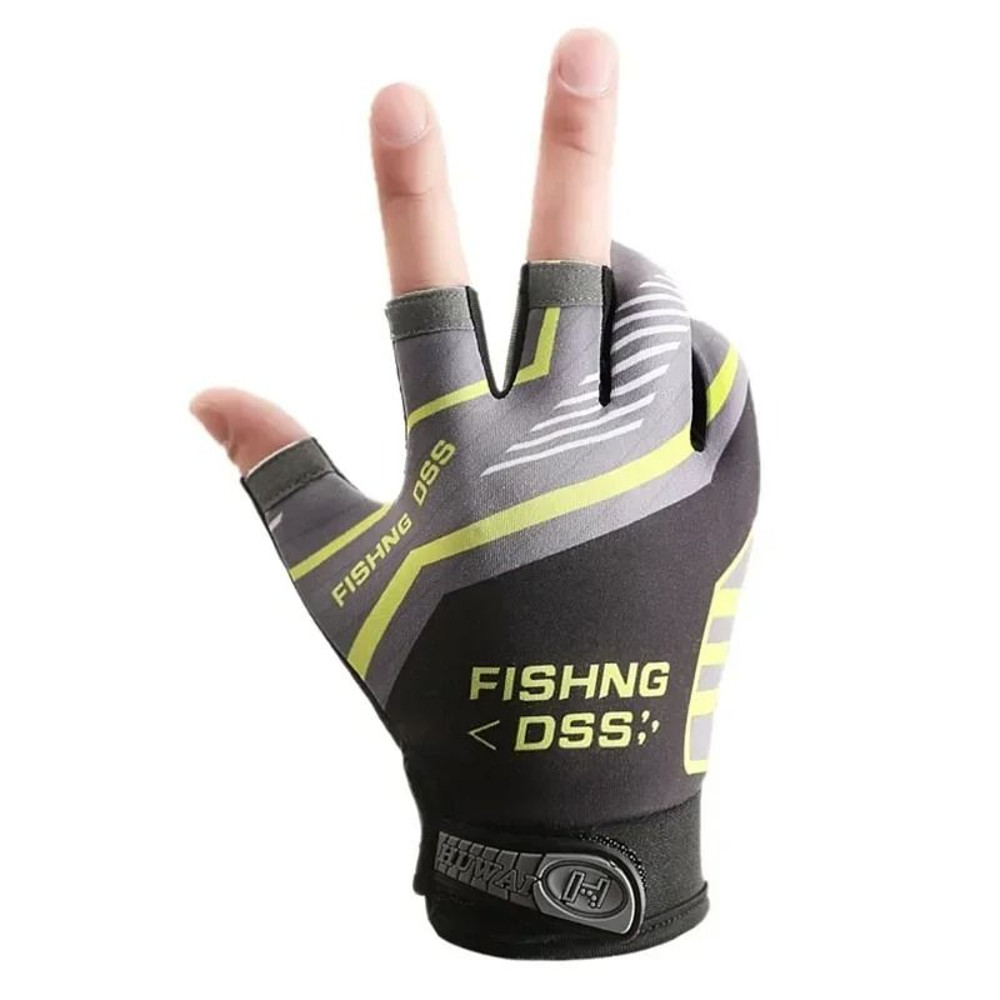 Summer Breathable Three Finger Fishing Gloves With Anti Slip Design 2