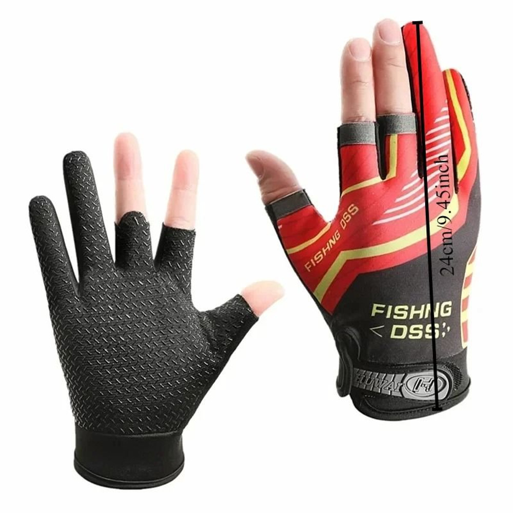 Summer Breathable Three Finger Fishing Gloves With Anti Slip Design 3