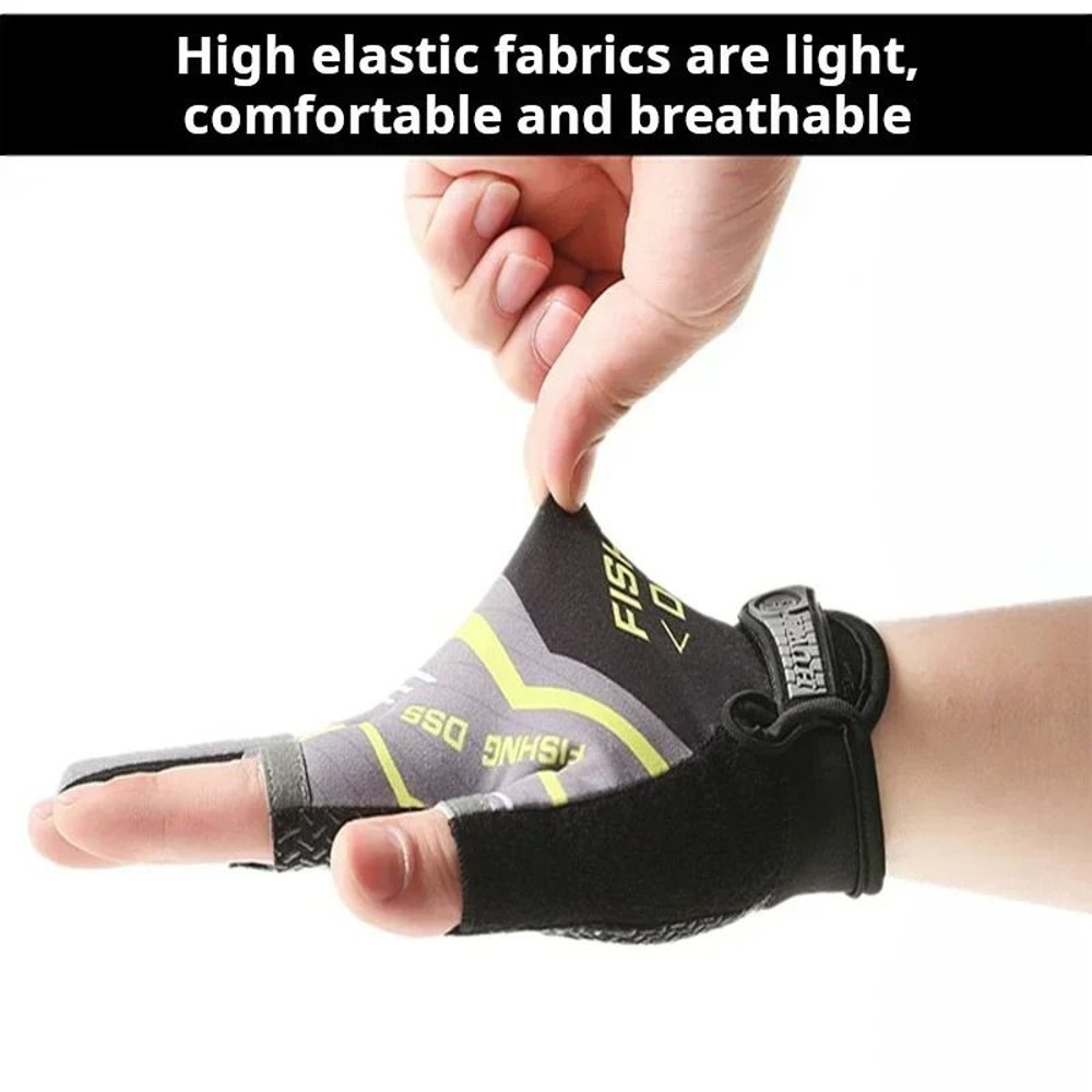 Summer Breathable Three Finger Fishing Gloves With Anti Slip Design 5