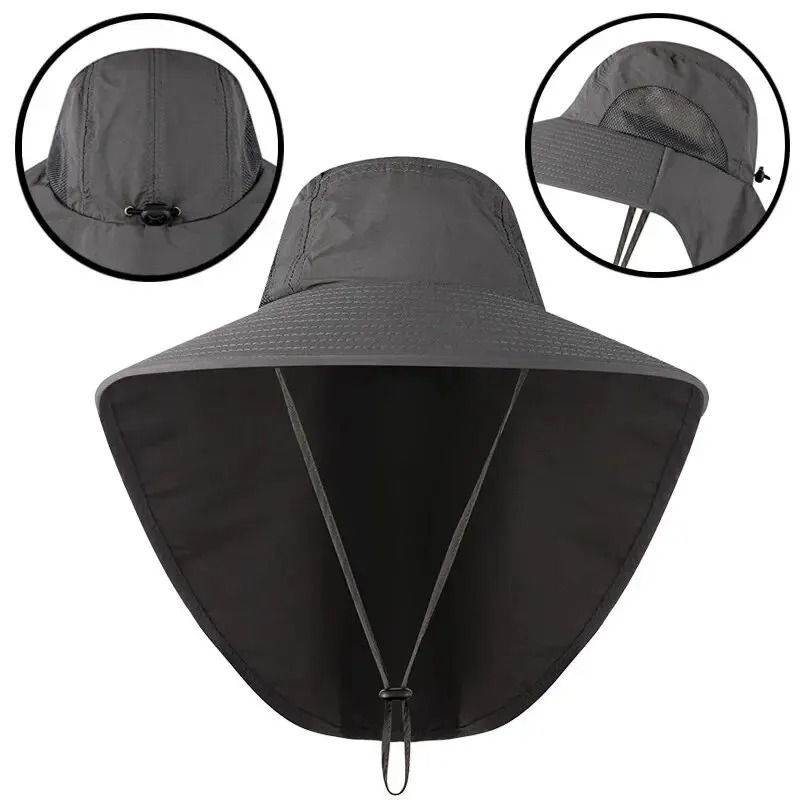 Wide Brim Sun Defender Hat With Cooling Neck Guard For Hiking And Fishing 7