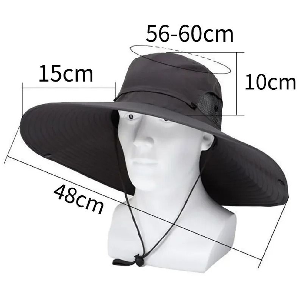 Extra Wide Brim Sun Protection Hat For Men And Women With Breathable Mesh 4