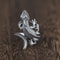 Antique Silver Dragon Wing Adjustable Ring For Men Gothic Punk Jewelry 10