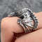 Antique Silver Dragon Wing Adjustable Ring For Men Gothic Punk Jewelry 7