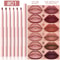 Long Lasting Waterproof Lip Liner Pen Set Smooth Non Fading Makeup Kit 6