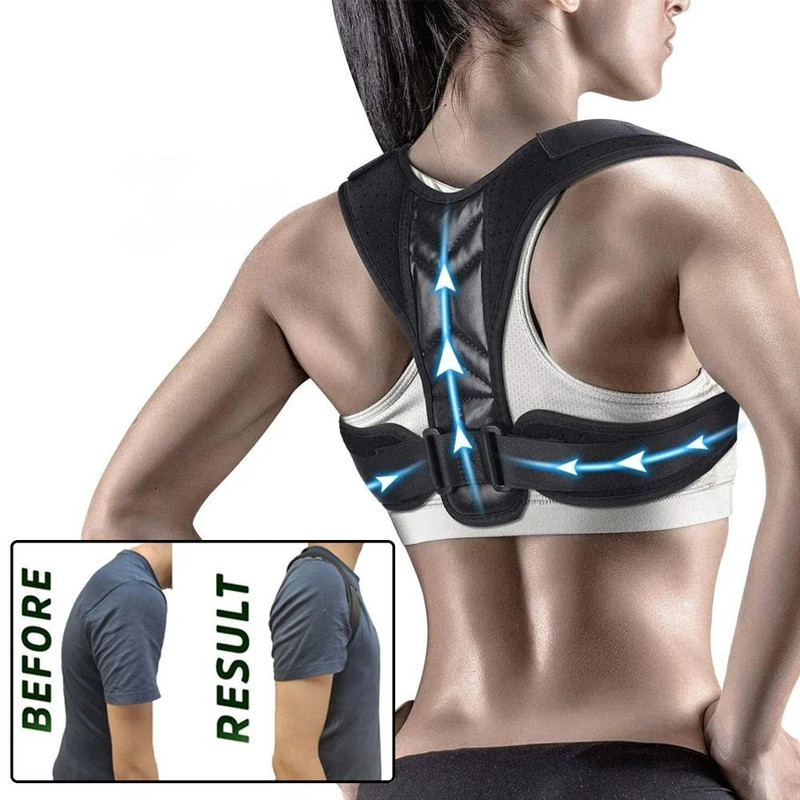 Back Posture Correction Belt Shoulder Alignment Support Brace 0