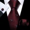 Purple Silk Bat Pattern Men Tie Set With Pocket Square And Cufflinks 19