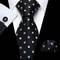 Purple Silk Bat Pattern Men Tie Set With Pocket Square And Cufflinks 23