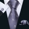 Purple Silk Bat Pattern Men Tie Set With Pocket Square And Cufflinks 24
