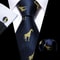 Purple Silk Bat Pattern Men Tie Set With Pocket Square And Cufflinks 26