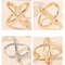X Shaped Scarf Clips Elegant Silk Scarf Buckle Rings For Women 3