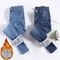 Women Thermal Jeans Winter Warm Fleece Stretch Skinny Pants 0