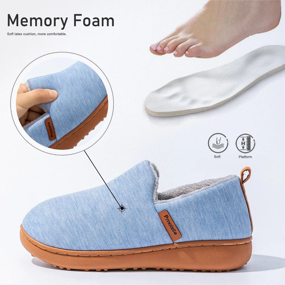 Soft House Boots Slippers Women Comfortable Warm Memory Foam Indoor Shoes 2