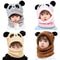 Cartoon Winter Hat With Scarf Thick Fleece Cap For Kids 0